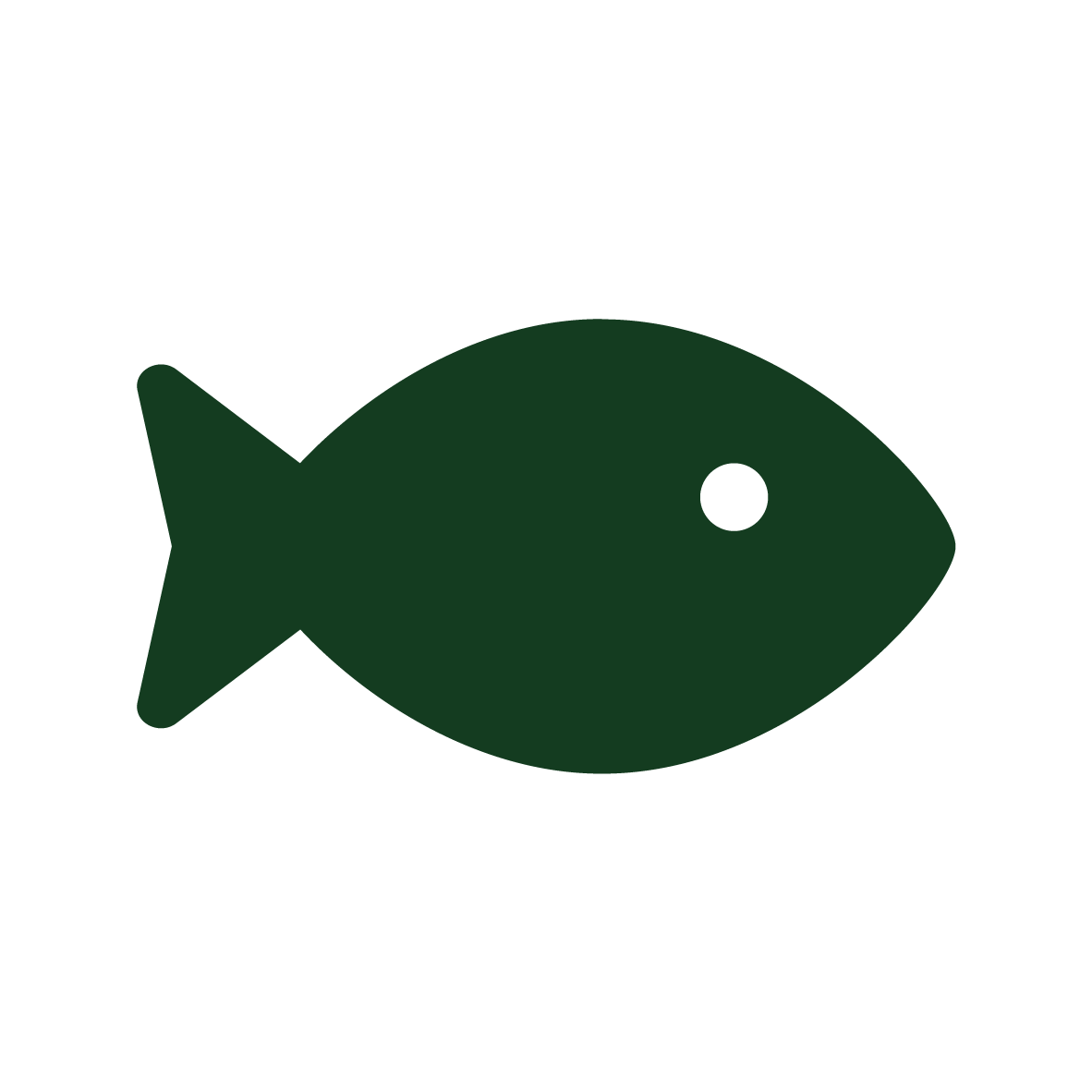 Icon eines Fisches, der möglicherweise für Aquakultur oder Teichbau steht.